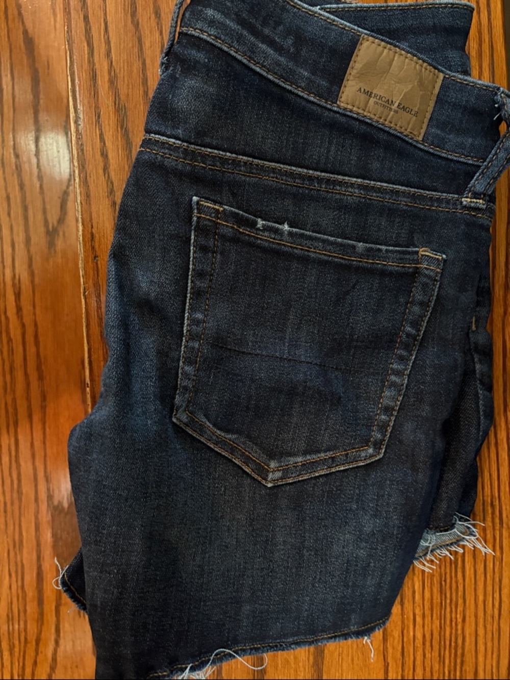 American Eagle Outfitters Dark Wash Denim Cutoff Shorts